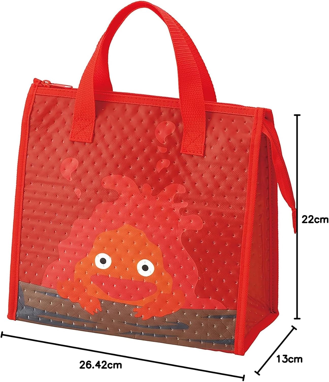 SKATER Howl's Moving Castle Calcifer Red Lunch Bag Cooler Bag Ghibli