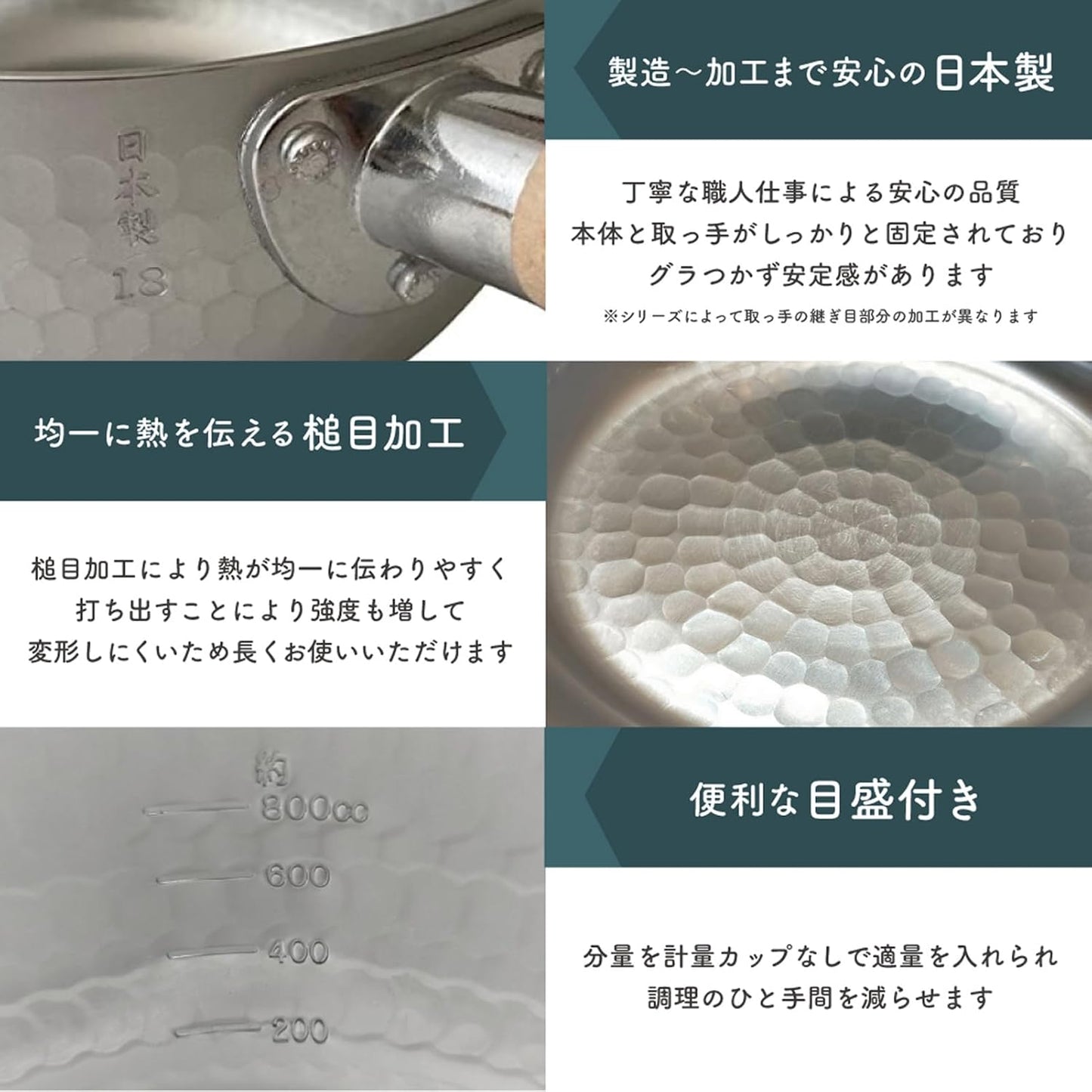 Taniguchi Yukihira Nabe Snow Flat Pot Artisan Aluminium 18cm 1.8 L
