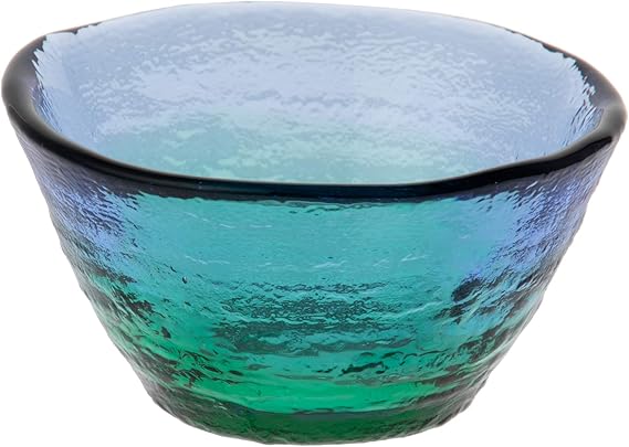 Toyo Sasaki Shokado Glass Sake Cup Blue Green 40 ml