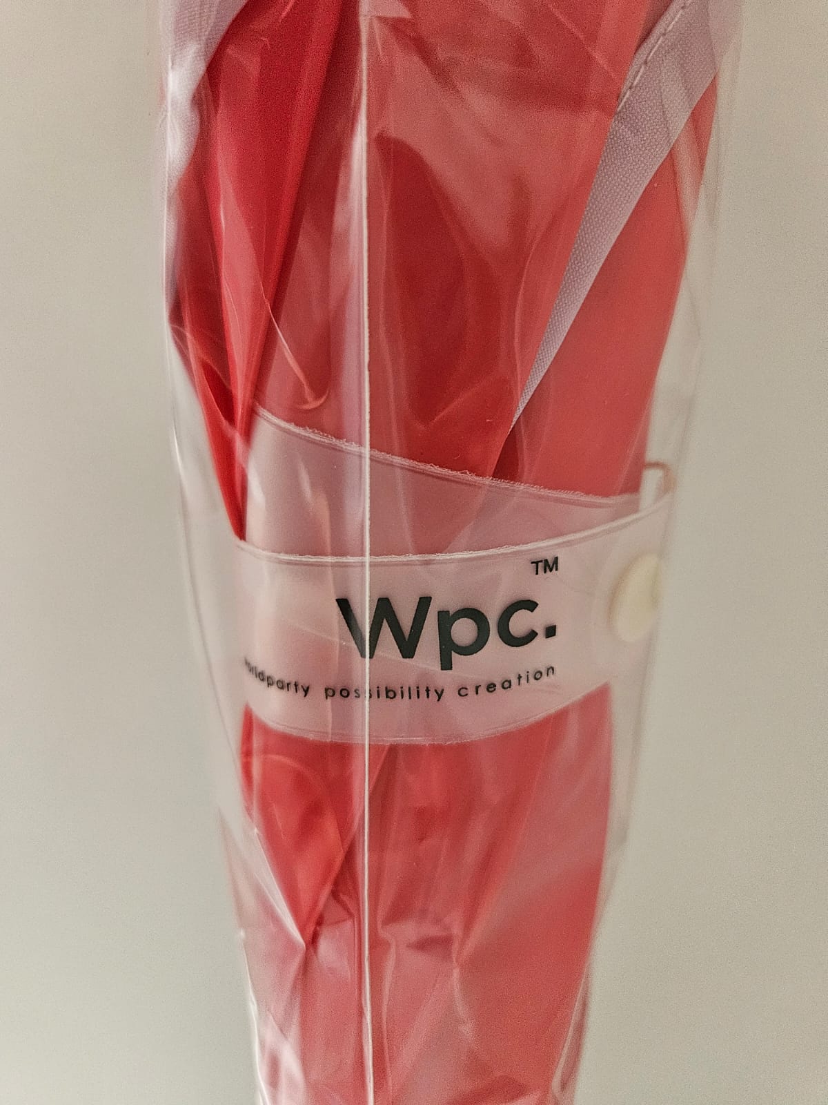 WPC. Cute Womens Pink Tulip Shaped Long Glossy Umbrella Adult