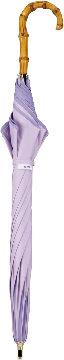 Cute Womens Lavender Long Flower Umbrella UV 50+ Rain and Sun Proof 55cm