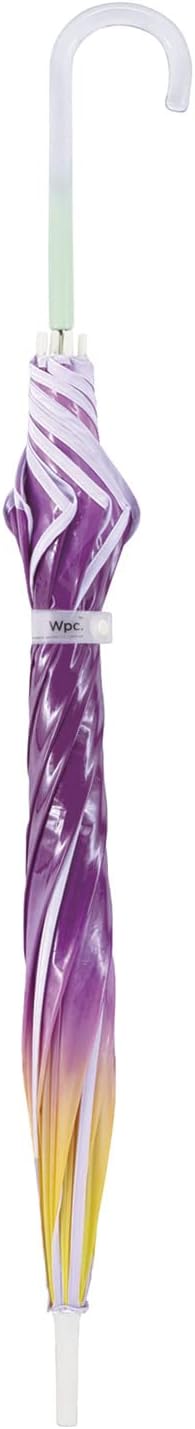 WPC. Cute Womens Purple Tulip Shaped Long Glossy Umbrella Adult