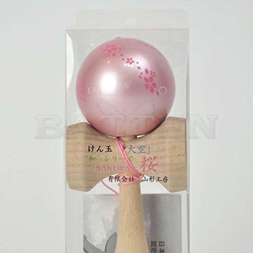 Yamagata Koubou Kendama Pearl Pink Cherry Blossom JKA Certified