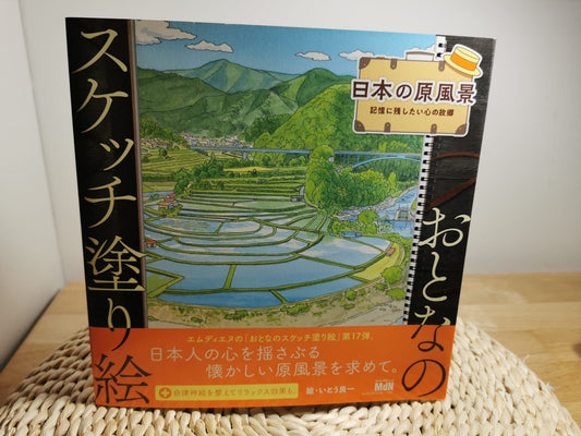 Ryoichi Ito Adult Sketch Colouring Book with Japanese Landscapes