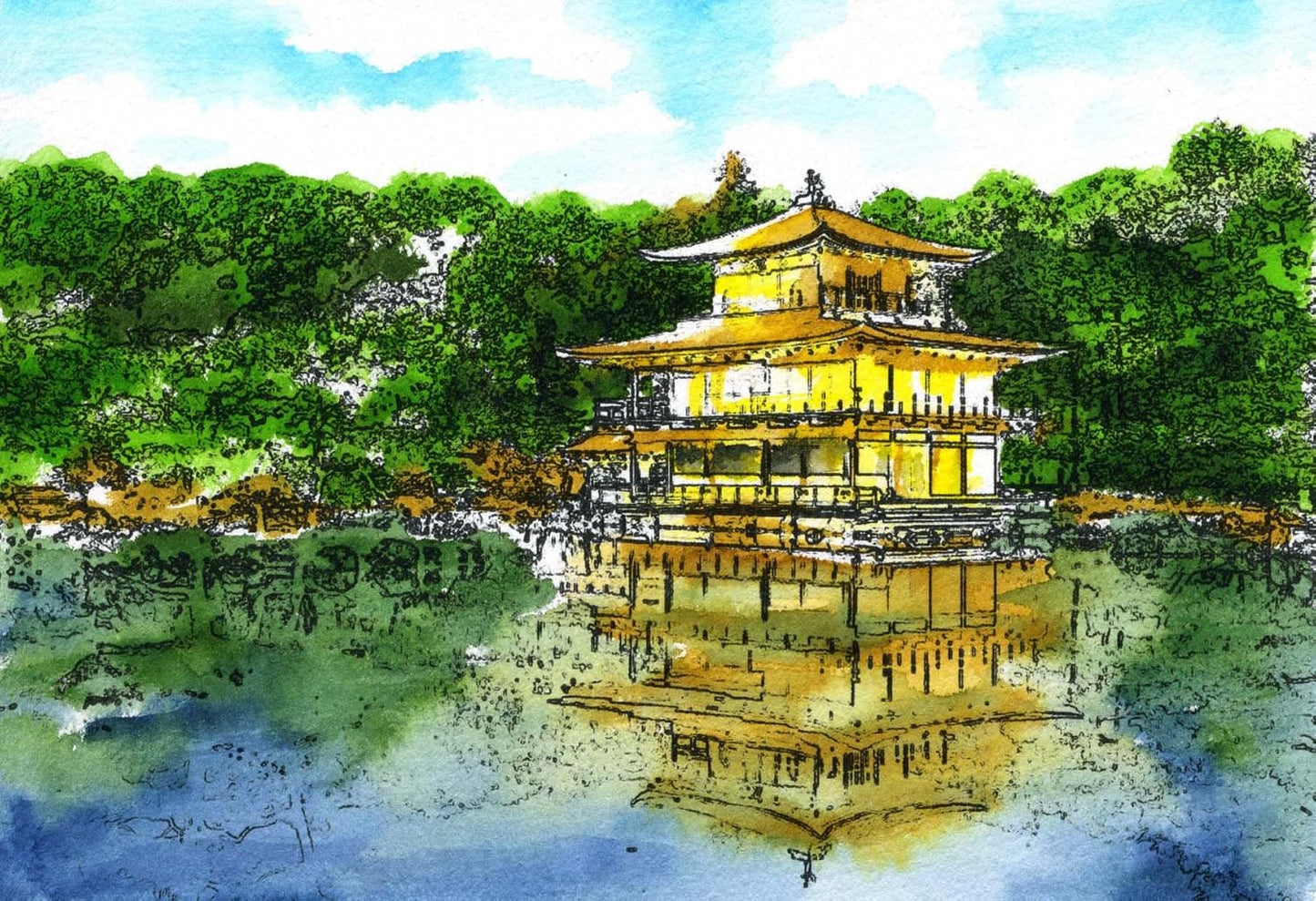 Akashiya SAI Japanese Traditional 20 Set of Brush Pens Watercolour