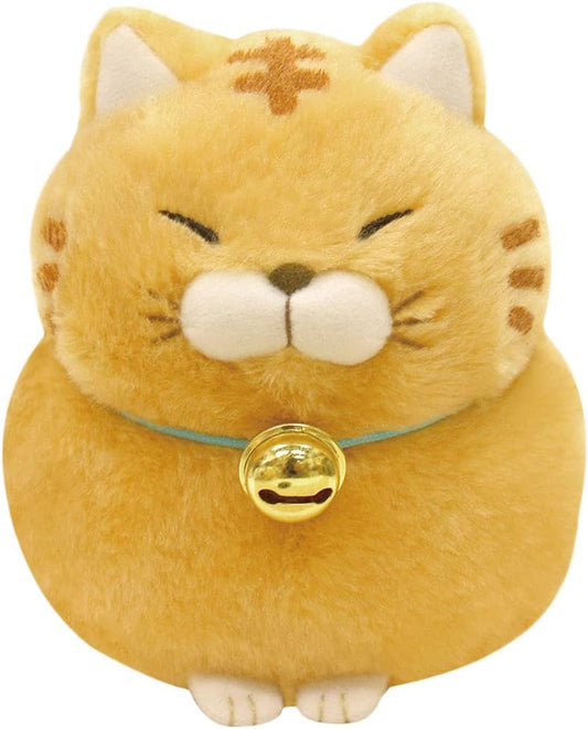 Amufun Bearded Manju Cat Ginger with Stripes Torakichi Kawaii Stuffed Plush Toy