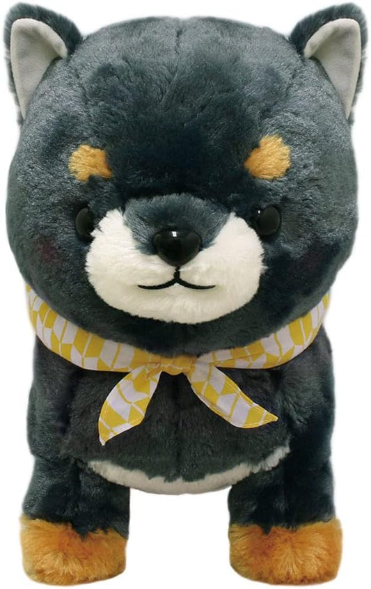 Amufun Cute Akita Inu Dog Puppy Grey Kawaii Stuffed Plush Toy L Mameshiba