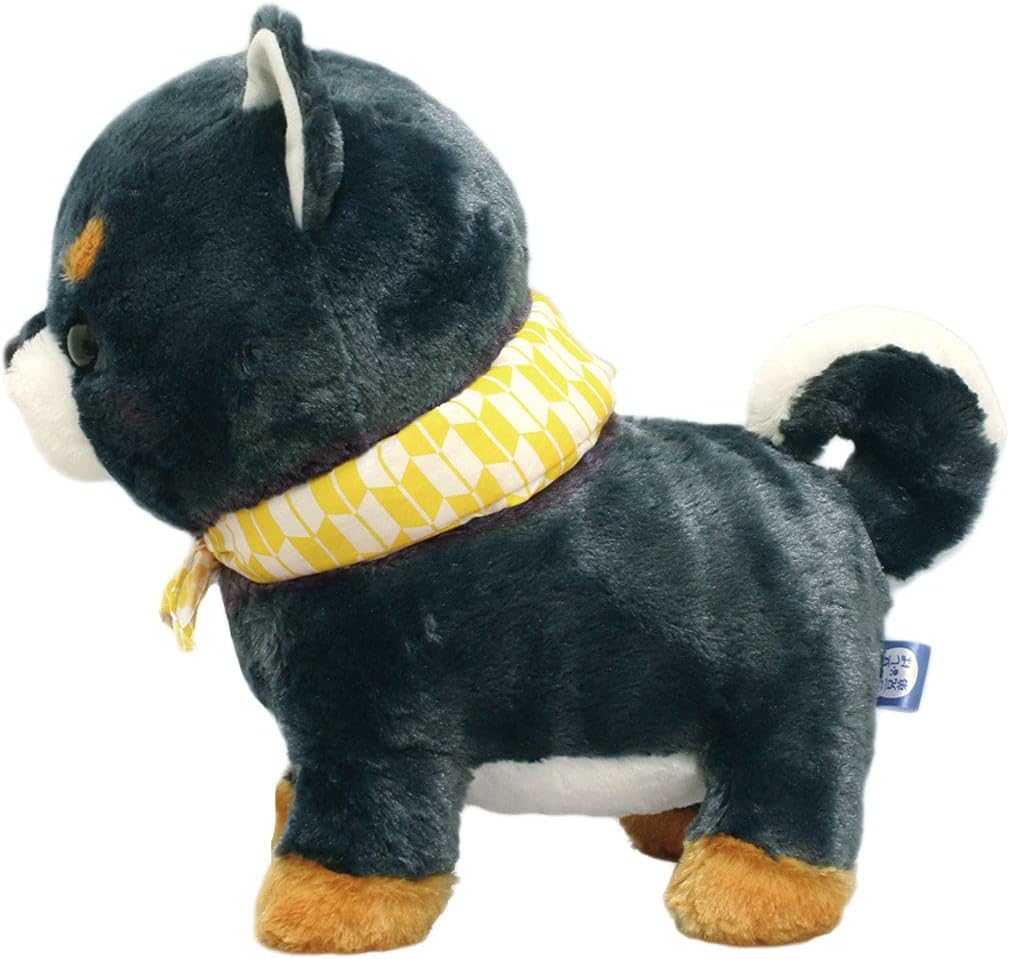 Amufun Cute Akita Inu Dog Puppy Grey Kawaii Stuffed Plush Toy L Mameshiba