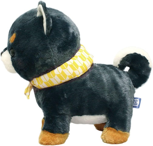 Amufun Cute Akita Inu Dog Puppy Grey Kawaii Stuffed Plush Toy L Mameshiba