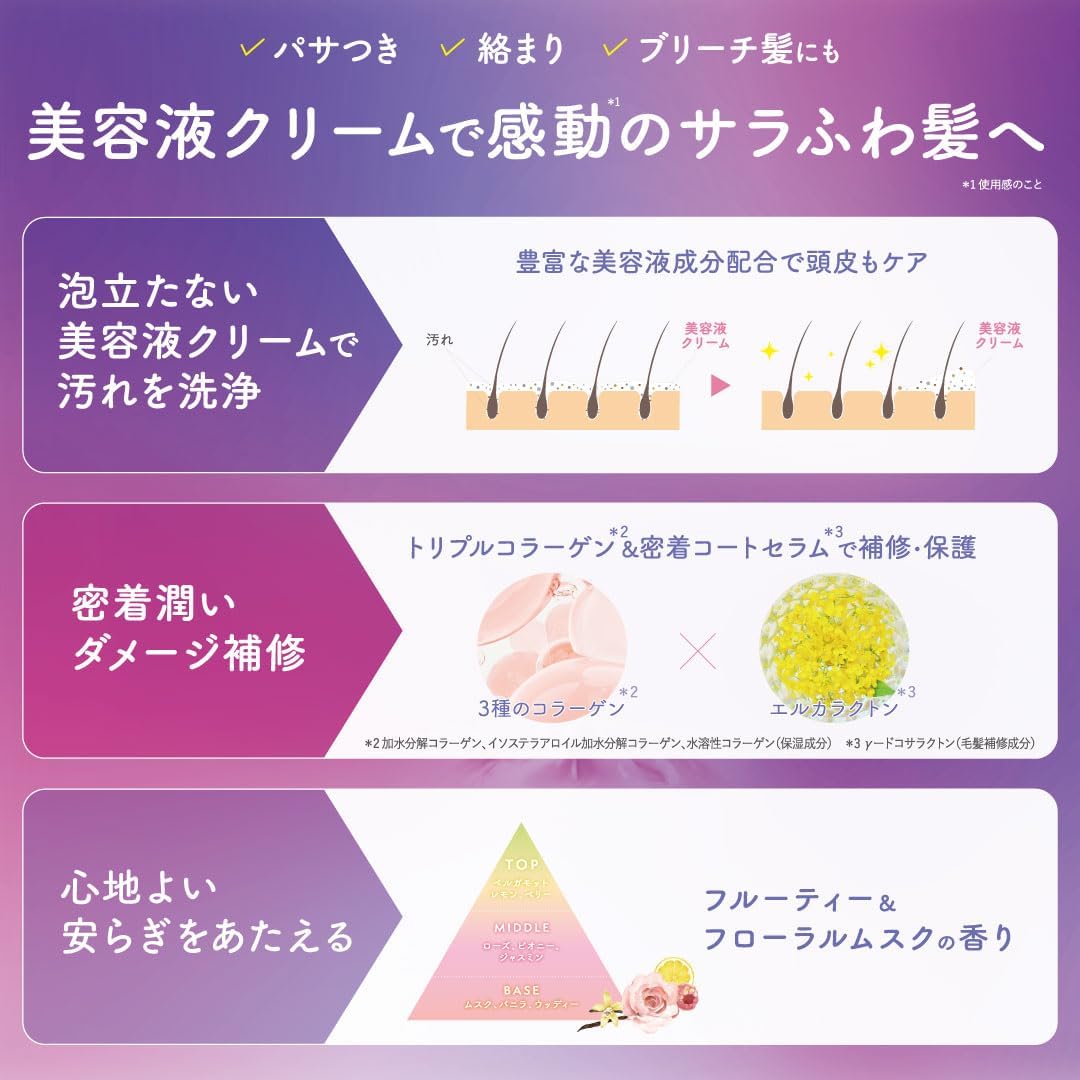 Brioss Cream Shampoo All-in-One Dense Emulsion Moisturizing 400 ml