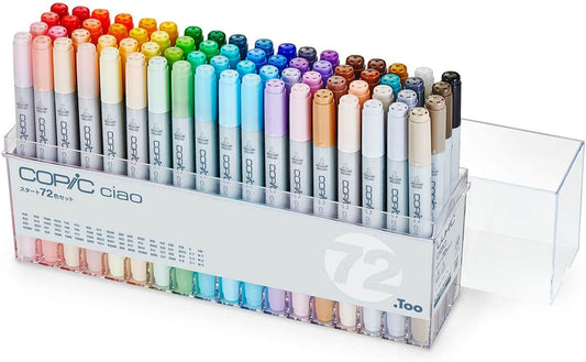 COPIC Ciao Starter 72-Colour 72.Too Illustration Markers Beginner