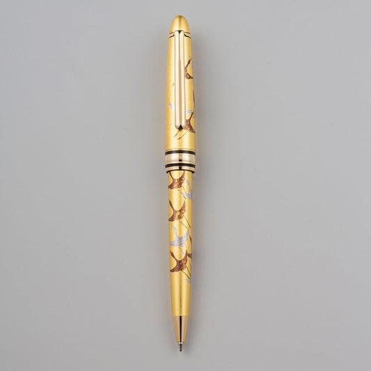 Hakuichi Maki-e Ballpoint Gold Leaf Pen Thousand Paper Cranes