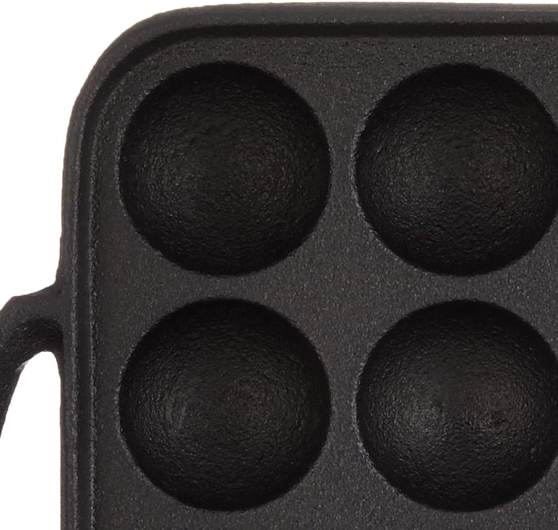 Ikenaga Iron Works 16-Cavity IH Compatible Cast Iron Takoyaki Pan