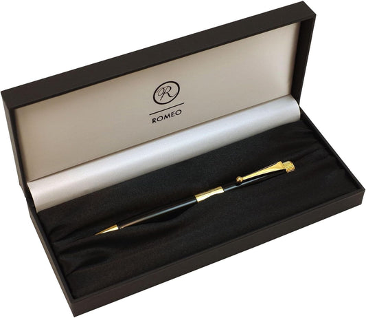 Itoya Romeo R213 No.3 Thin Shaft Barrel Ballpoint Pen Italian Black 0.7 mm