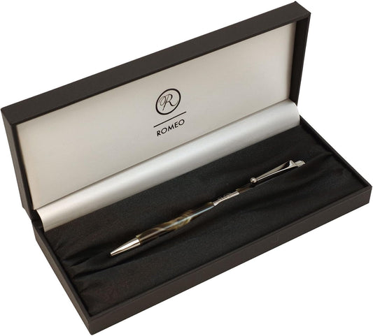 Itoya Romeo R234 No.3 Thin Shaft Barrel Ballpoint Pen Italian Grey 0.7 mm