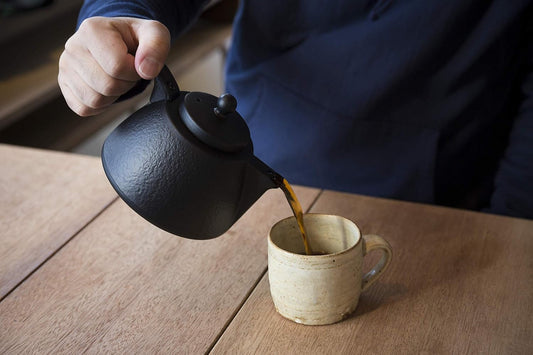 Iwachu Artisan Coffee Pot Set Black 0.75L IH Compatible Nambu Tekki