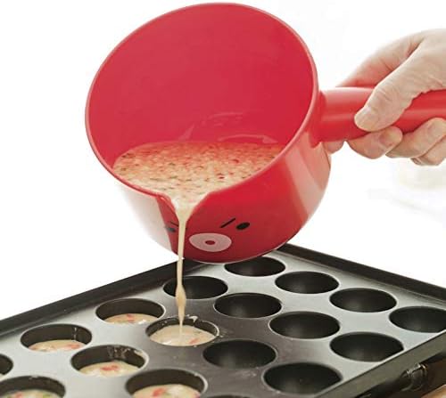 KAI Corporation Maido Hanpo Complete Kawaii Red Takoyaki Making Kit For Octopus Balls
