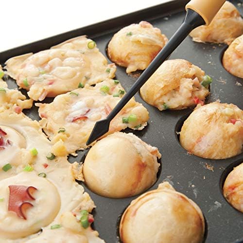 KAI Corporation Maido Hanpo Complete Kawaii Red Takoyaki Making Kit For Octopus Balls