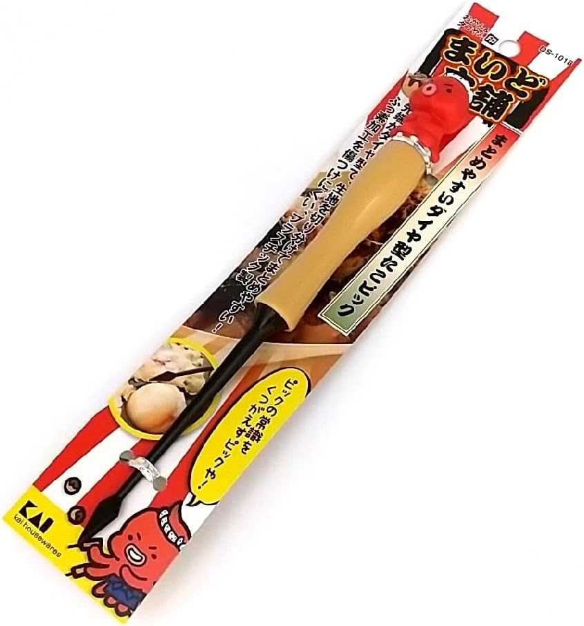 KAI Maido Honpo Kawaii Scratch-resistant Diamond Takoyaki Pick