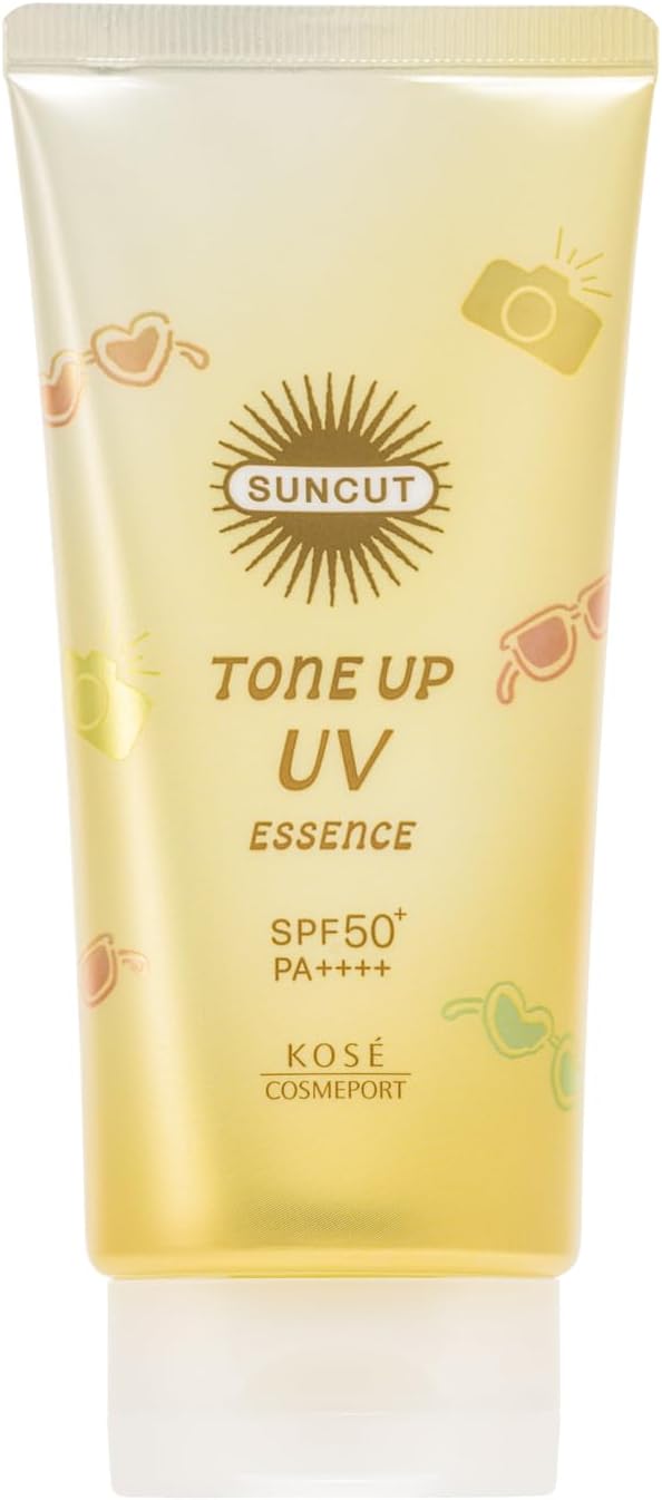 KOSE SUNCUT Toneup UV essence lemon 80g sunscreen SPF 50+ Waterproof