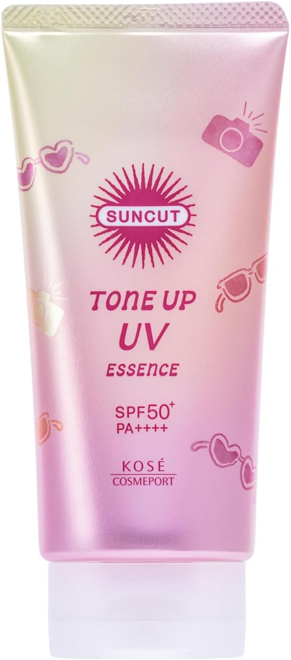 KOSE SUNCUT Toneup UV essence rose pink 80g sunscreen SPF 50+ Waterproof
