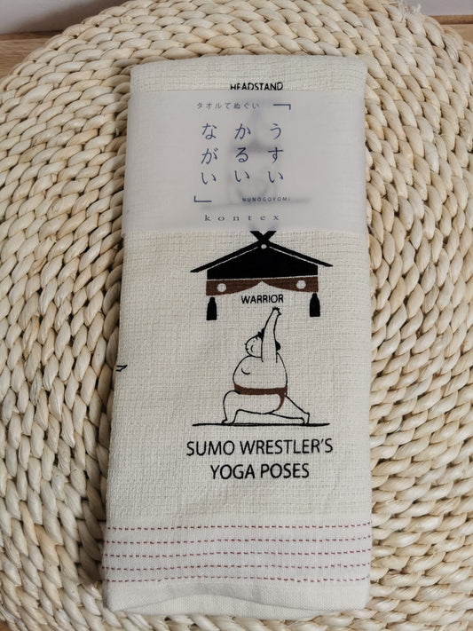 Sumo Wrestling Yoga Poses Hand Towel Face Towel Sakura 33cm x 100cm