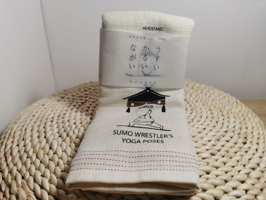 Sumo Wrestling Yoga Poses Hand Towel Face Towel Sakura 33cm x 100cm