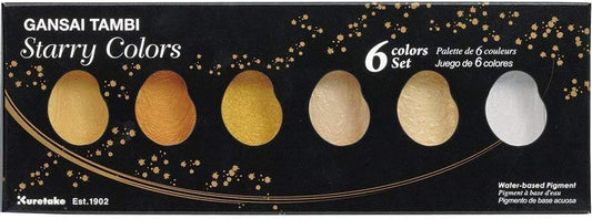 Kuretake Gansai Tambi Starry Colours Set of 6 Watercolour Paints