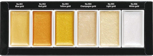 Kuretake Gansai Tambi Starry Colours Set of 6 Watercolour Paints