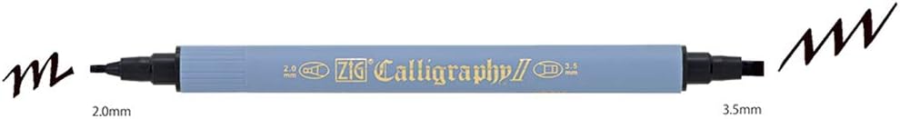Kuretake Water-based Pen ZIG Calligraphy Beginners Set 12 Colors