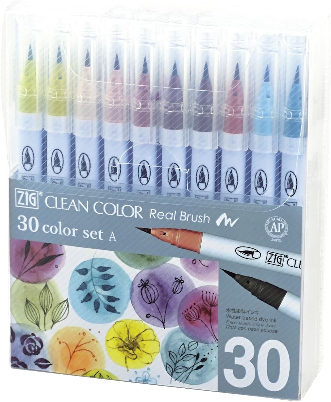 Kuretake ZIG Clean Color Real Brush Watercolour Set of 30 RB-6000AT/30VA Japan