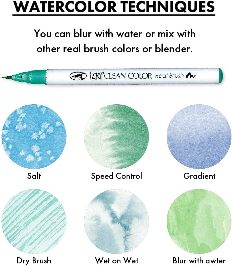 Kuretake ZIG Clean Color Real Brush Watercolour Set of 30 RB-6000AT/30VB