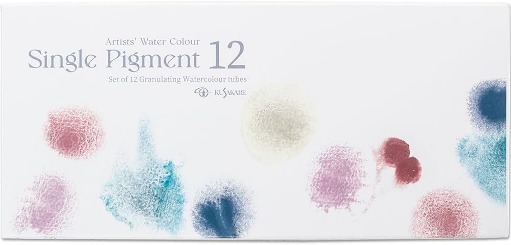 Kusakabe Artist's Watercolour Set 12 Single Pigment Granulation Paints
