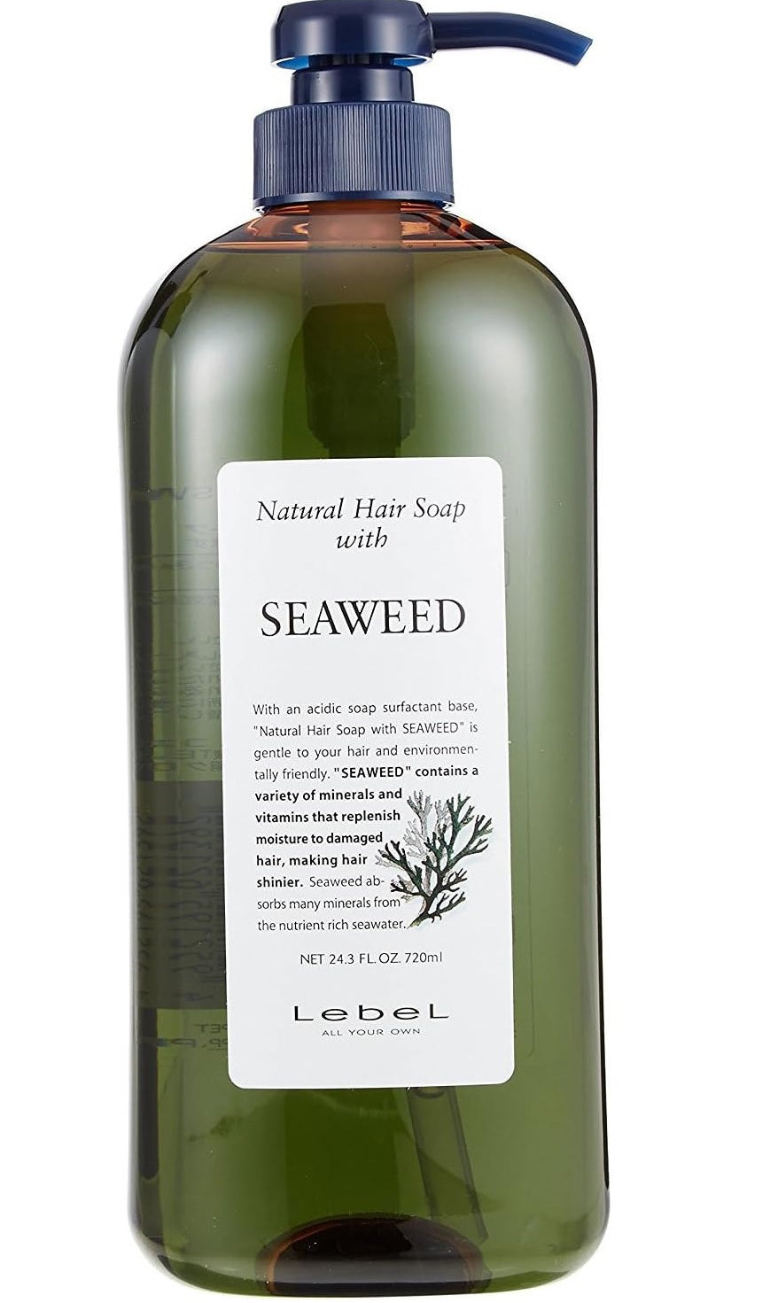 LebeL Natural Hair Soap Seaweed Shampoo for Damaged Hair 720ml