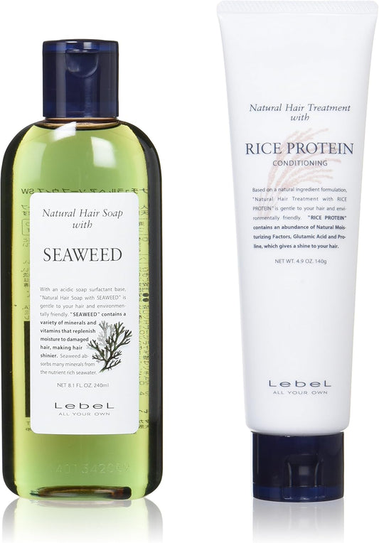 LebeL Natural Hair Soap Seaweed & Natural Hair Treatment Rice Protein