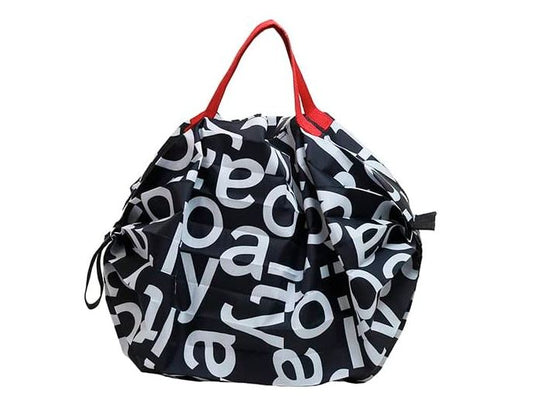 MARNA Shupatto Compact Bag Eco Bag Folding S size Itoya Studio Black