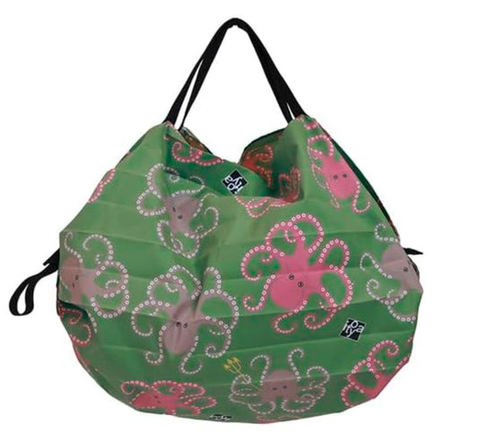 MARNA Shupatto Compact Bag Eco Bag Folding S size Green Octopus Shape