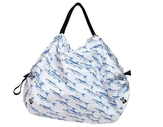 MARNA Shupatto Compact Bag Eco Bag Folding S size White Sardine Shape