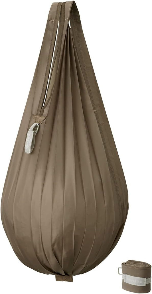 MARNA Shupatto Minimalist Folding Eco Bag Teardrop Shape Brown Sugar 12 L