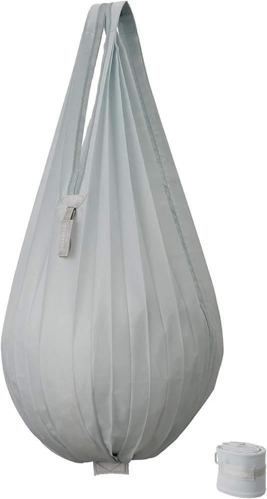 MARNA Shupatto Minimalist Folding Eco Bag Teardrop Shape Mist Grey 12 L
