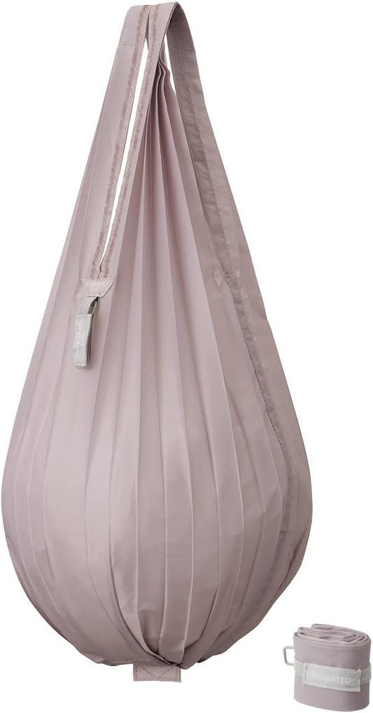 MARNA Shupatto Minimalist Folding Eco Bag Teardrop Shape Nude Pink 12 L