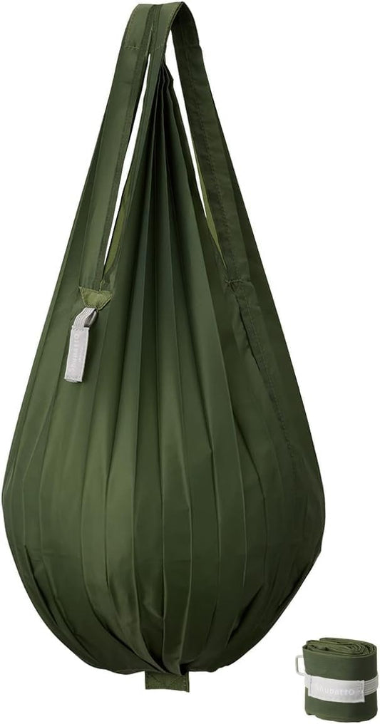 MARNA Shupatto Minimalist Folding Eco Bag Teardrop Shape Olive Green 12 L