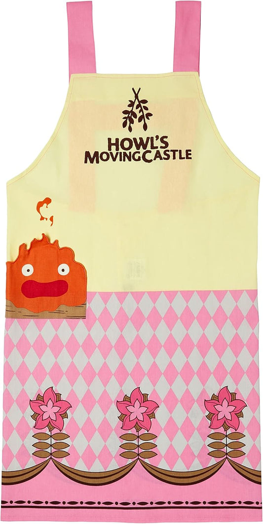 Marushin Studio Ghibli Howl's Moving Castle Calcifer Pink Apron One Size