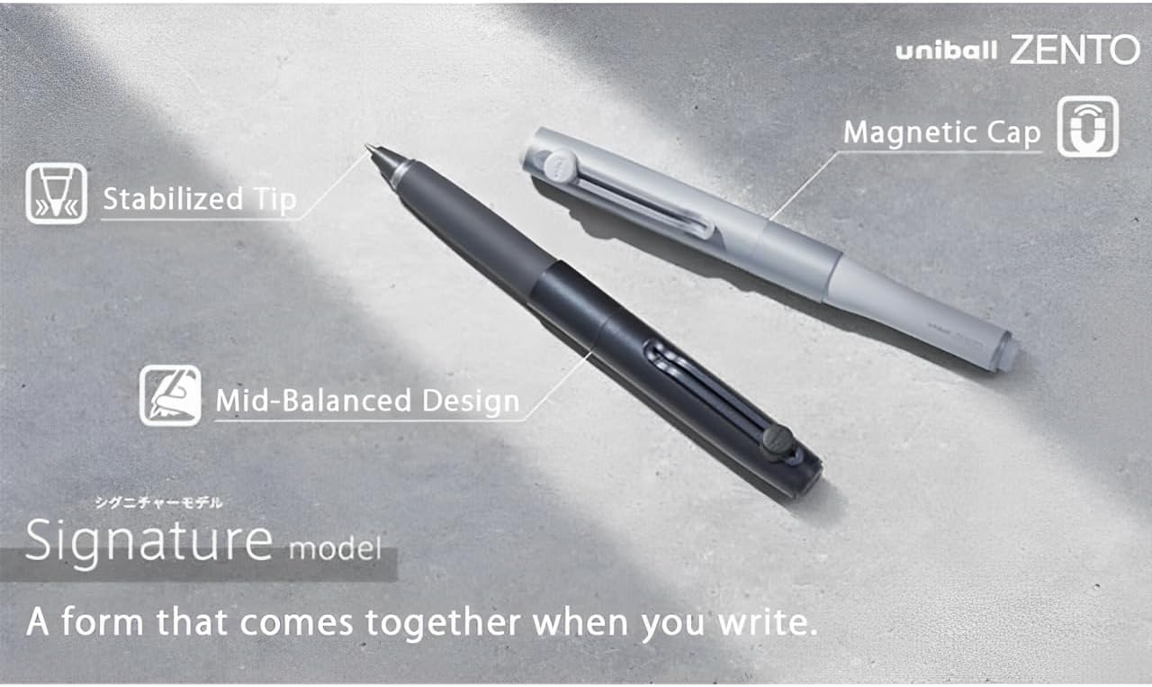 Mitsubishi Pen Uniball ZENTO Signature Model Metallic Black 0.5mm