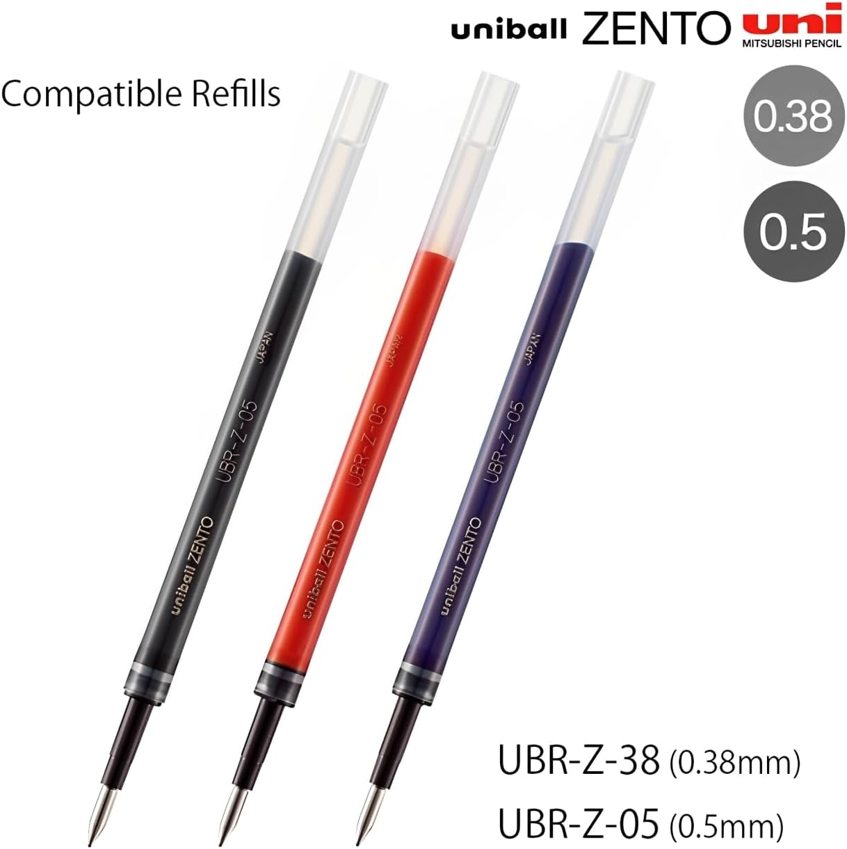 Mitsubishi Pen Uniball ZENTO Signature Model Metallic Black 0.5mm