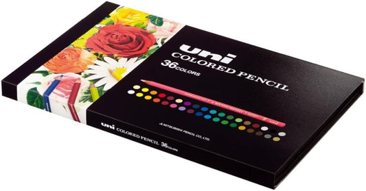 Mitsubishi Pencil Uni Colored Pencils 36-Color Set For Professional Use High-Grade Pigment Wax