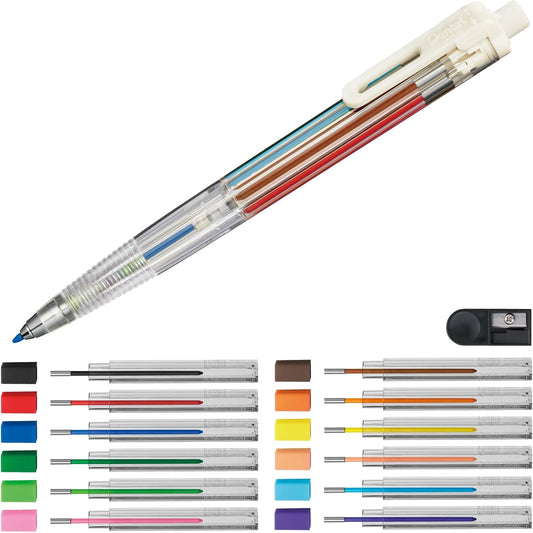 Pentel Art Multi8 Coloured Mechanical Pencil 8-in-1 with 12-Colour Refill 2.0mm XPH804ST