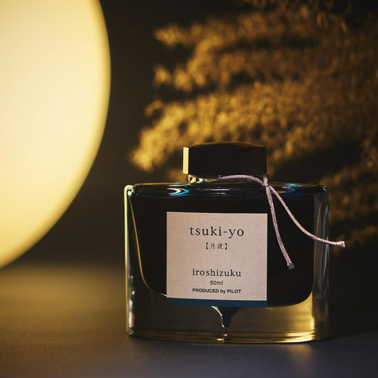 Pilot Iroshizuku INK-50-TY Fountain Pen Ink Tsuki-yo Moonlight Night Deep Blue-Black Ink 50 ml
