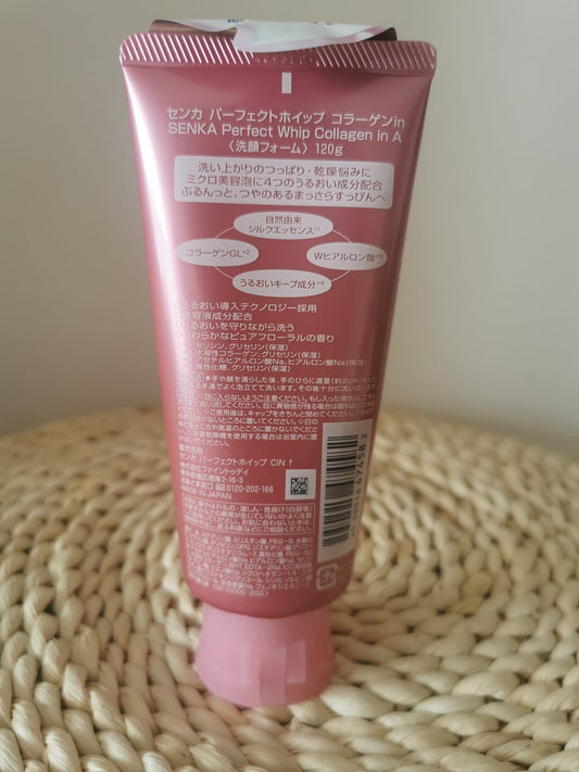 SENKA Collagen Perfect Whip Facial Cleansing Foam Wash 120g