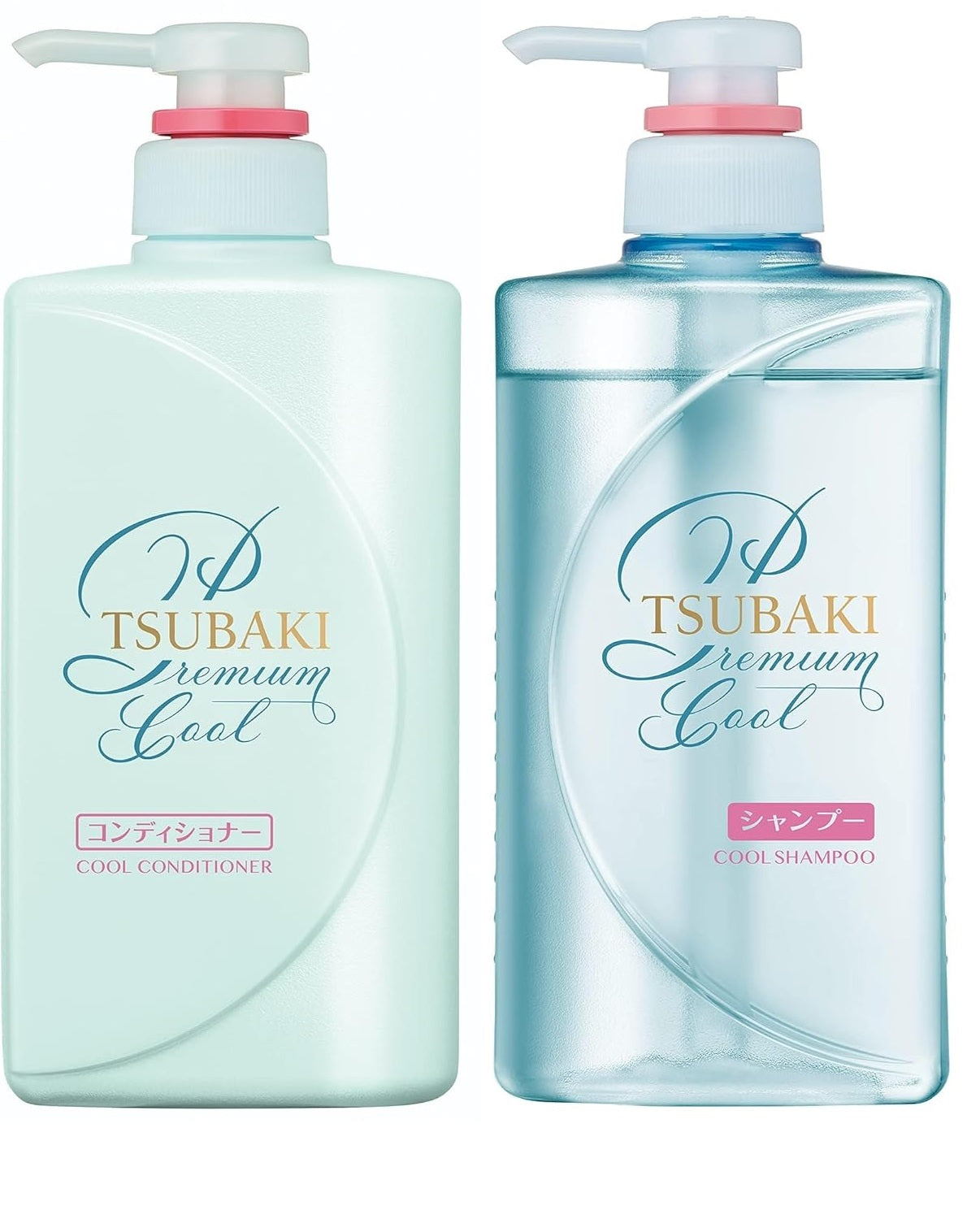 TSUBAKI Premium Cool Shampoo & Conditioner Set Summer Limited 490 ml each